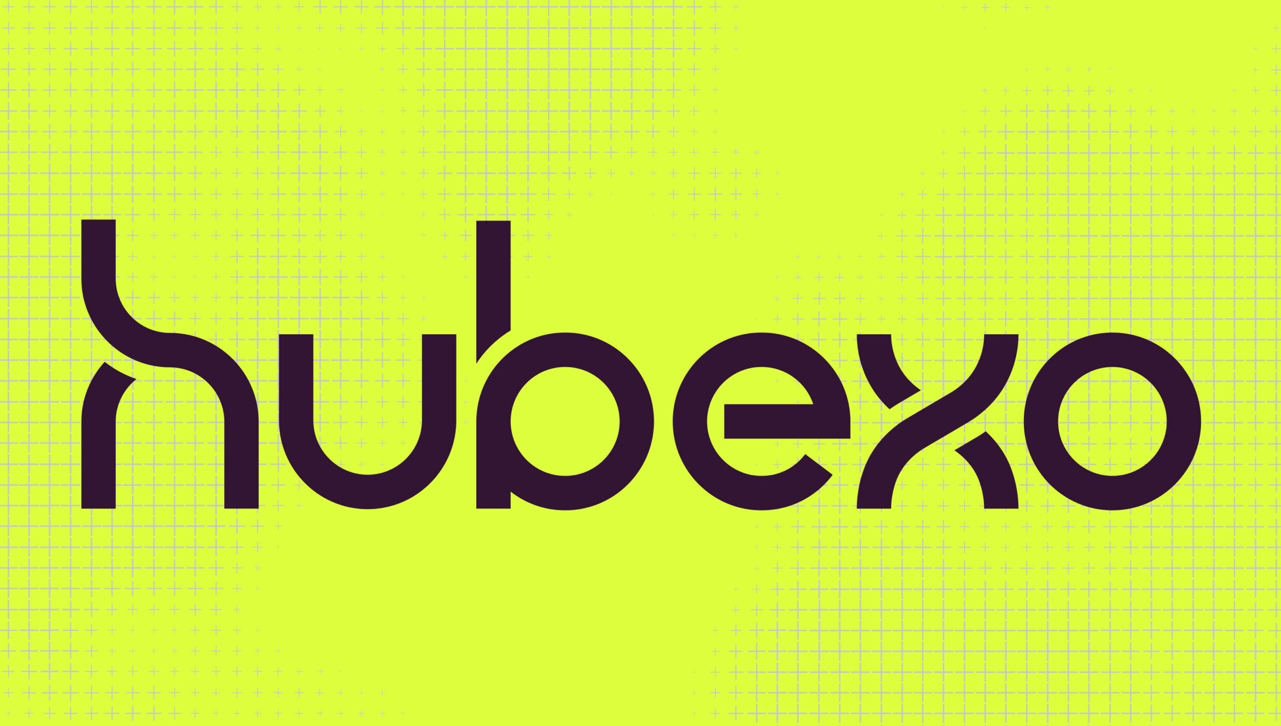 Hubexo logo on yellow background